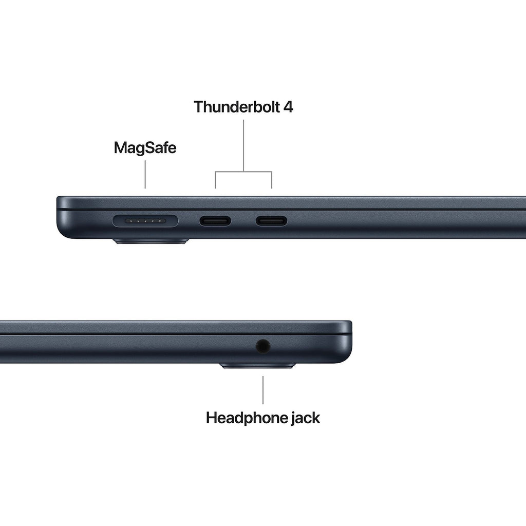 APPLE MacBook Air (2025) M4, Ordinateur portable, avec ecran 13.6 ", Apple M-Series M4 processeur, 16 GB RAM, 256 GB SSD, Apple M4 GPU, Midnight, macOS