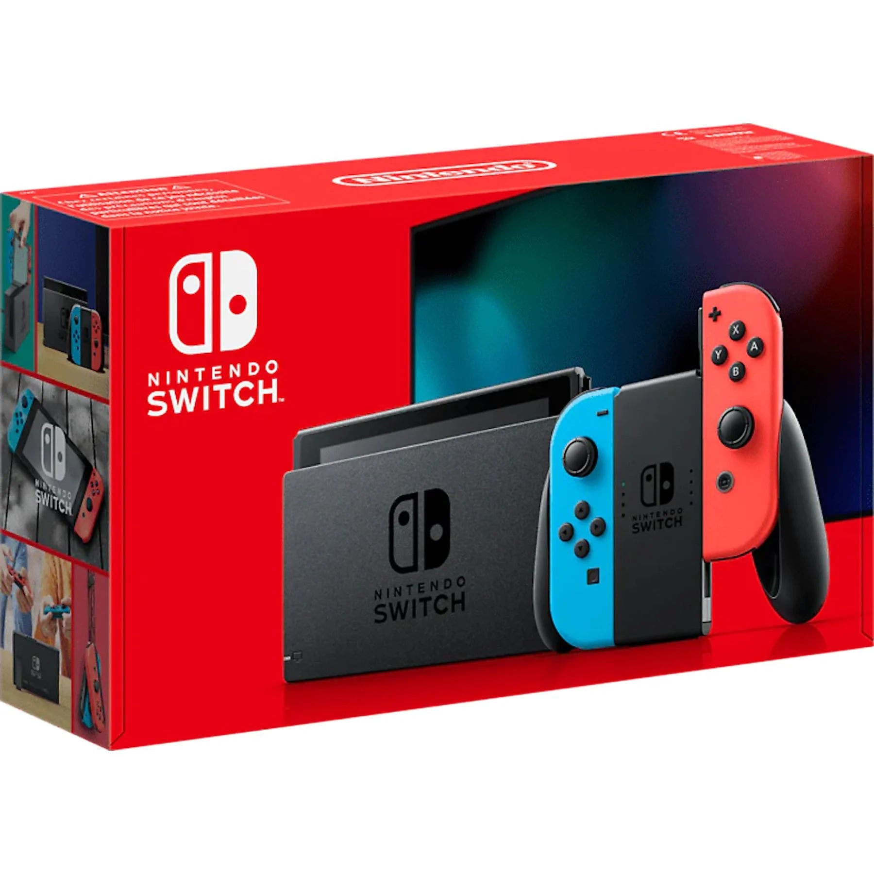 Switch - Console de jeu - Rouge fluo/Bleu fluo