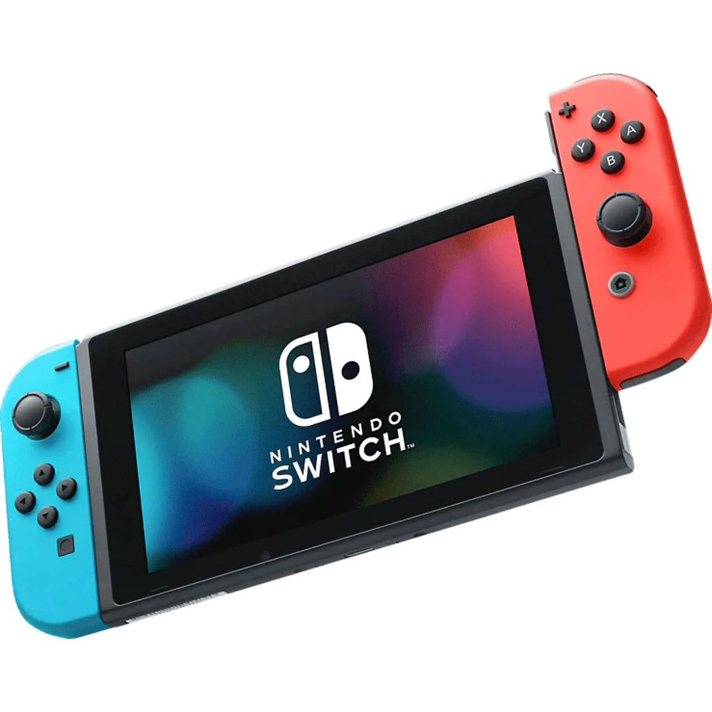 Switch - Console de jeu - Rouge fluo/Bleu fluo